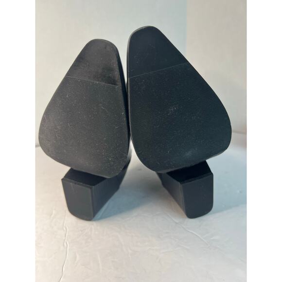 NWOT Universal Thread Aubree Black Vegan Leather Western Mid Calf Zip Boots 7 - Picture 9 of 10